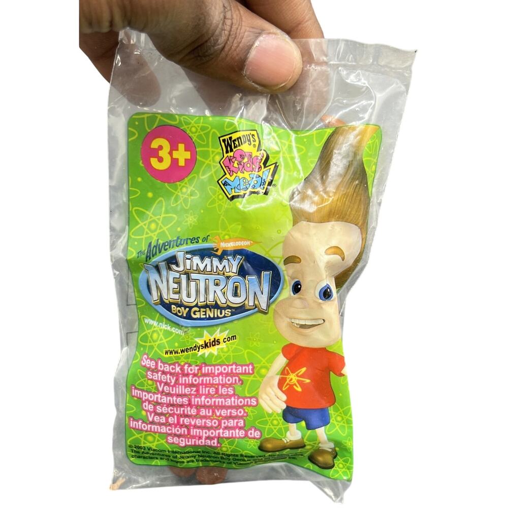 🧠 Wendy’s Kids Meal Jimmy Neutron Boy Genius Toy Sealed Y2K Nickelodeon Collect